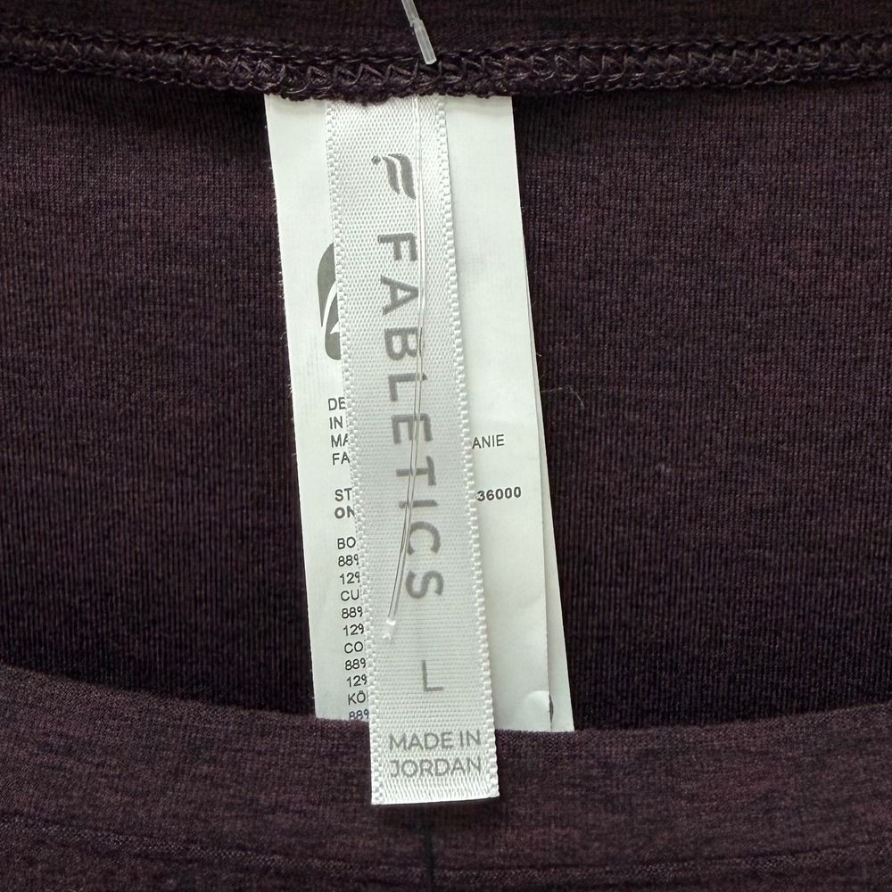 Fabletics Go-To One-Piece Jumpsuit Plum Purple Wide Leg Drawstring Size L NWT - Picture 4 of 7